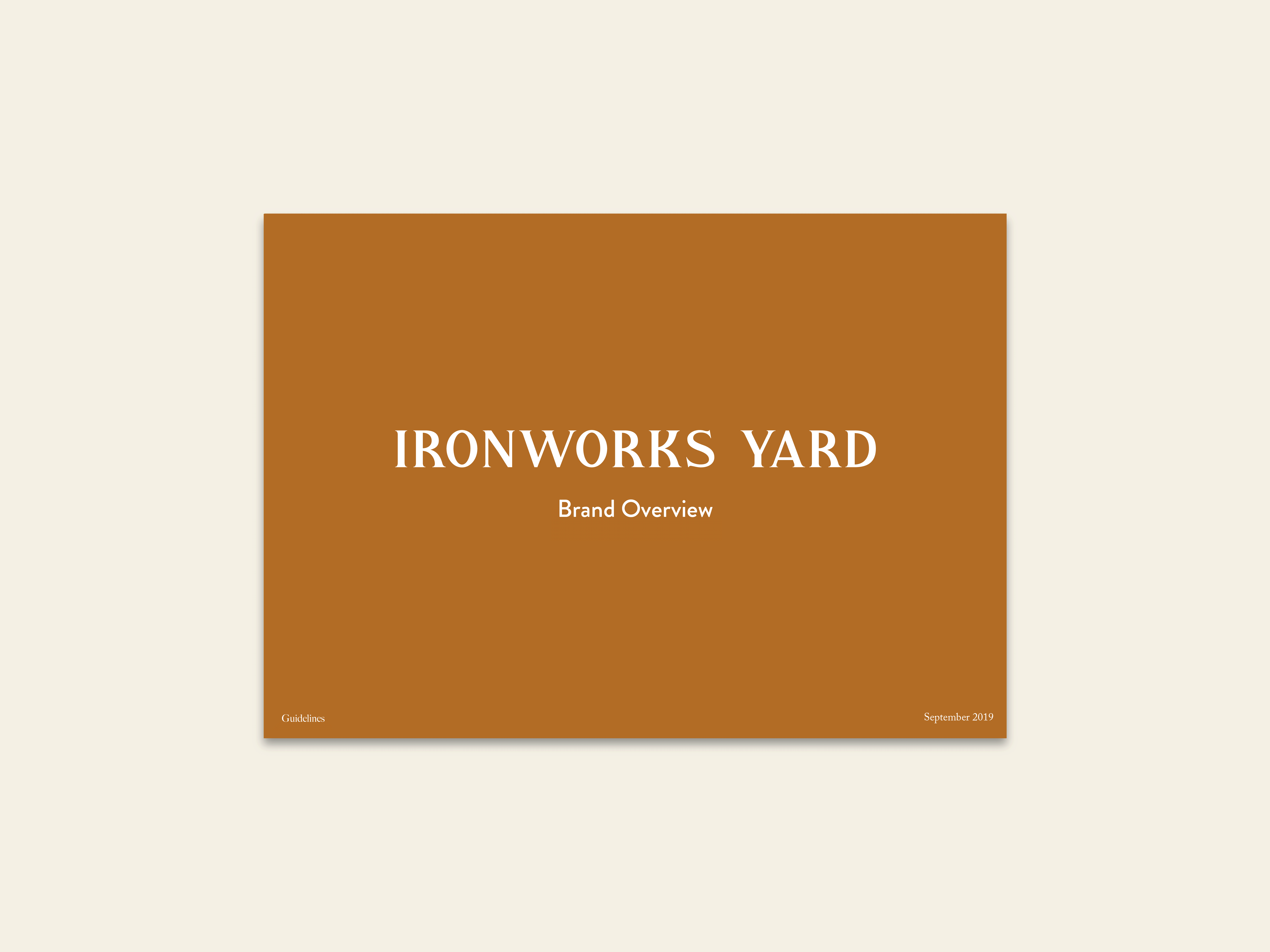A GIF of the Ironworks Brand Guidelines flicking through the pages.